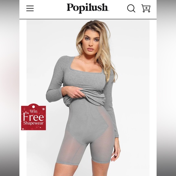 Popilush Shapewear long sleeve maxi dress - Picture 5 of 9